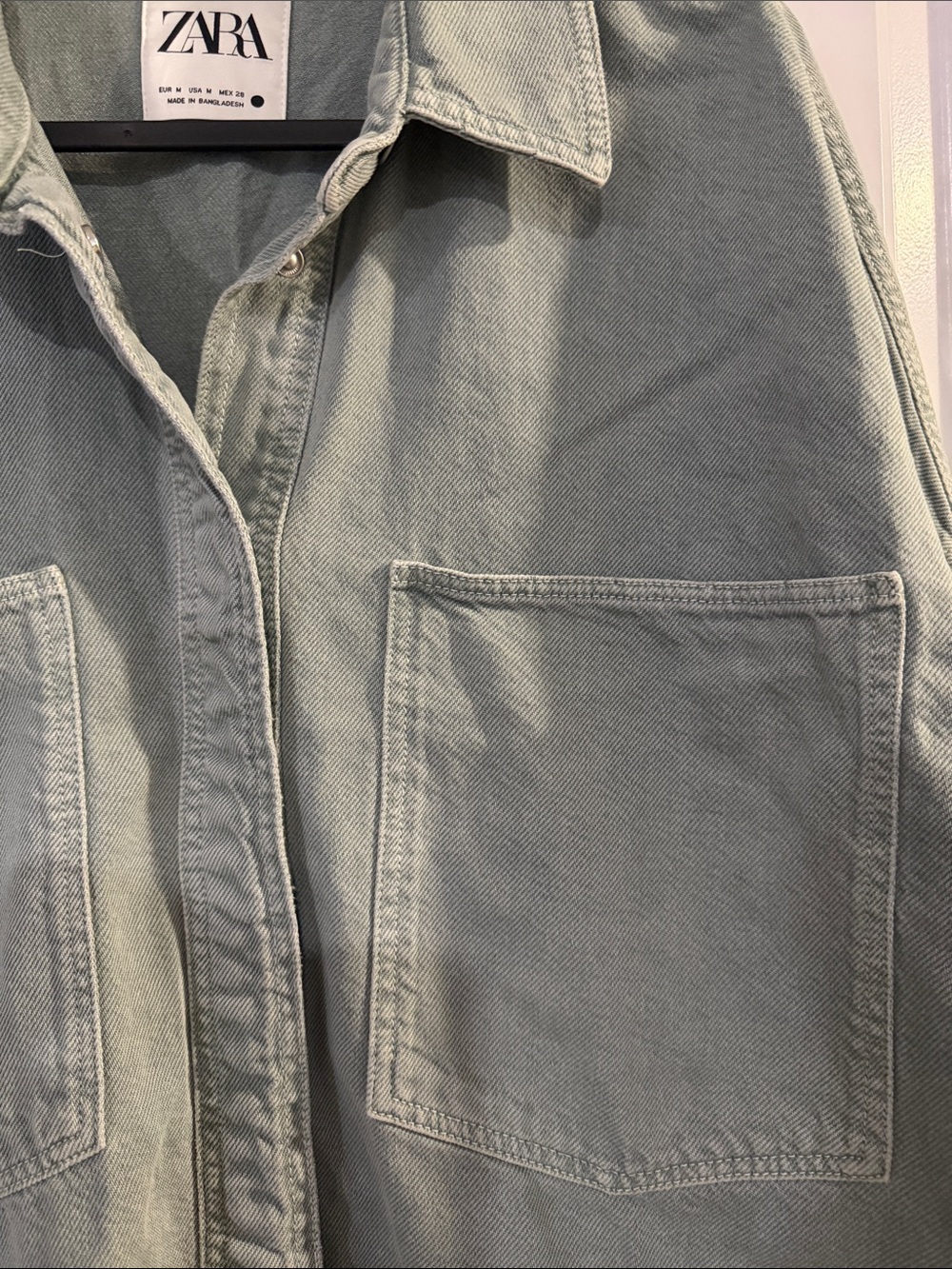 Zara 100% Cotton Button Down Casual Jean Overshirt Jacket - #76 - Picture 3 of 8